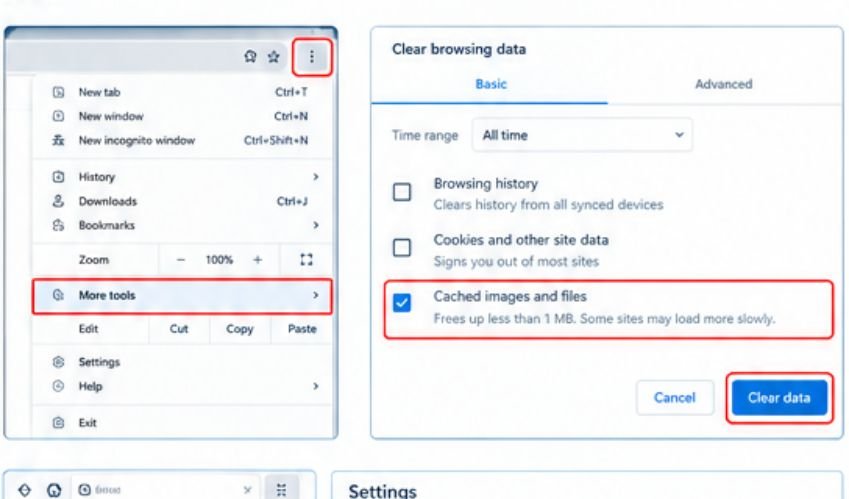 Open the Clear Browsing Data window