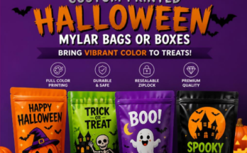 Custom Printed Halloween Mylar Bags